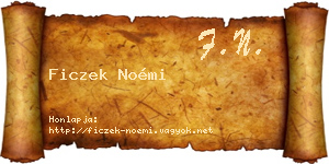 Ficzek Noémi névjegykártya